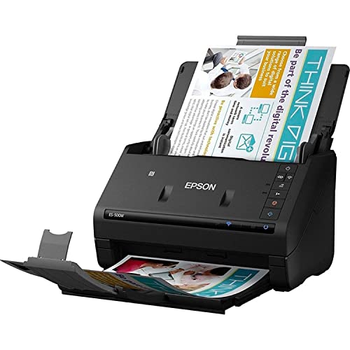 Epson Workforce ES-500W II Wireless Color Duplex Desktop Document Scanner for PC and Mac