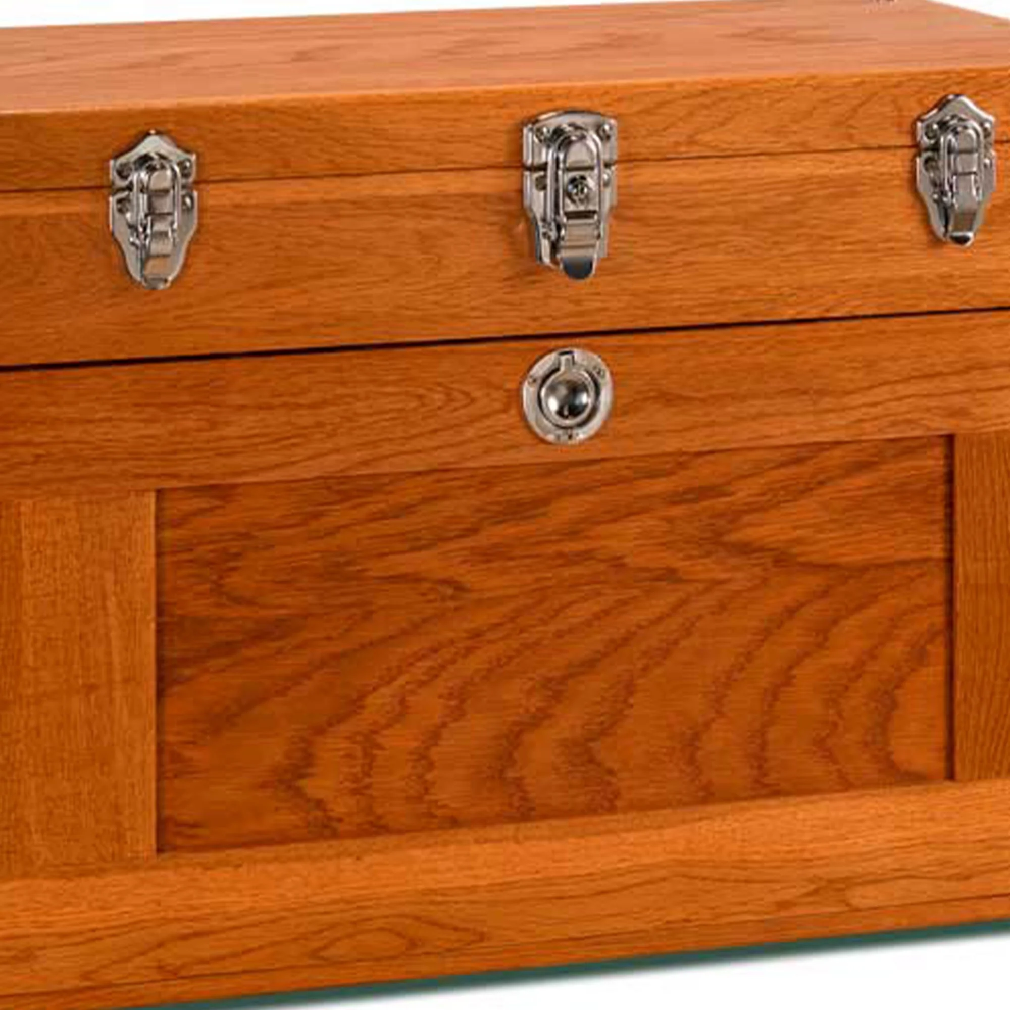 Gerstner International Hardwood 11-Drawer Top Chest with Front Lid, Red Oak