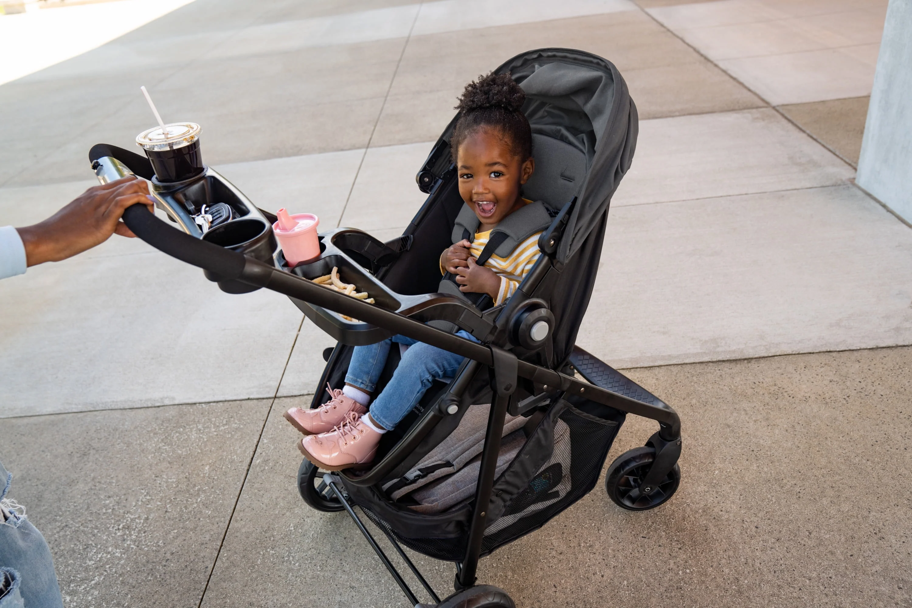 Safety 1st Grow and Go Sprint Modular Travel System Stroller with Rear-Facing Infant Car Seat, Whisper Grey