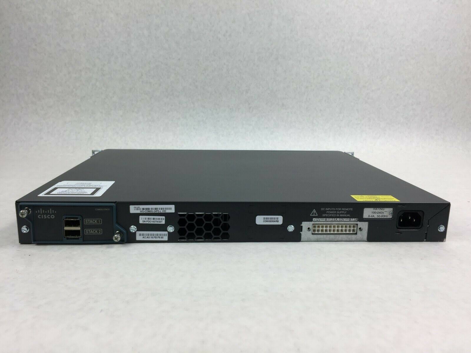Cisco WS-C2960S-24PS-L Catalyst Stackable Ethernet Switch