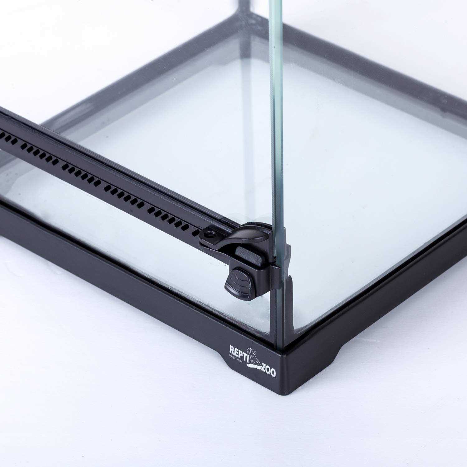 REPTIZOO glass Terrarium Tank 8x8x12, Front Opening Door Full View Visually Appealing Mini Reptile or Amphibians Habitat - Pet Supplies online store