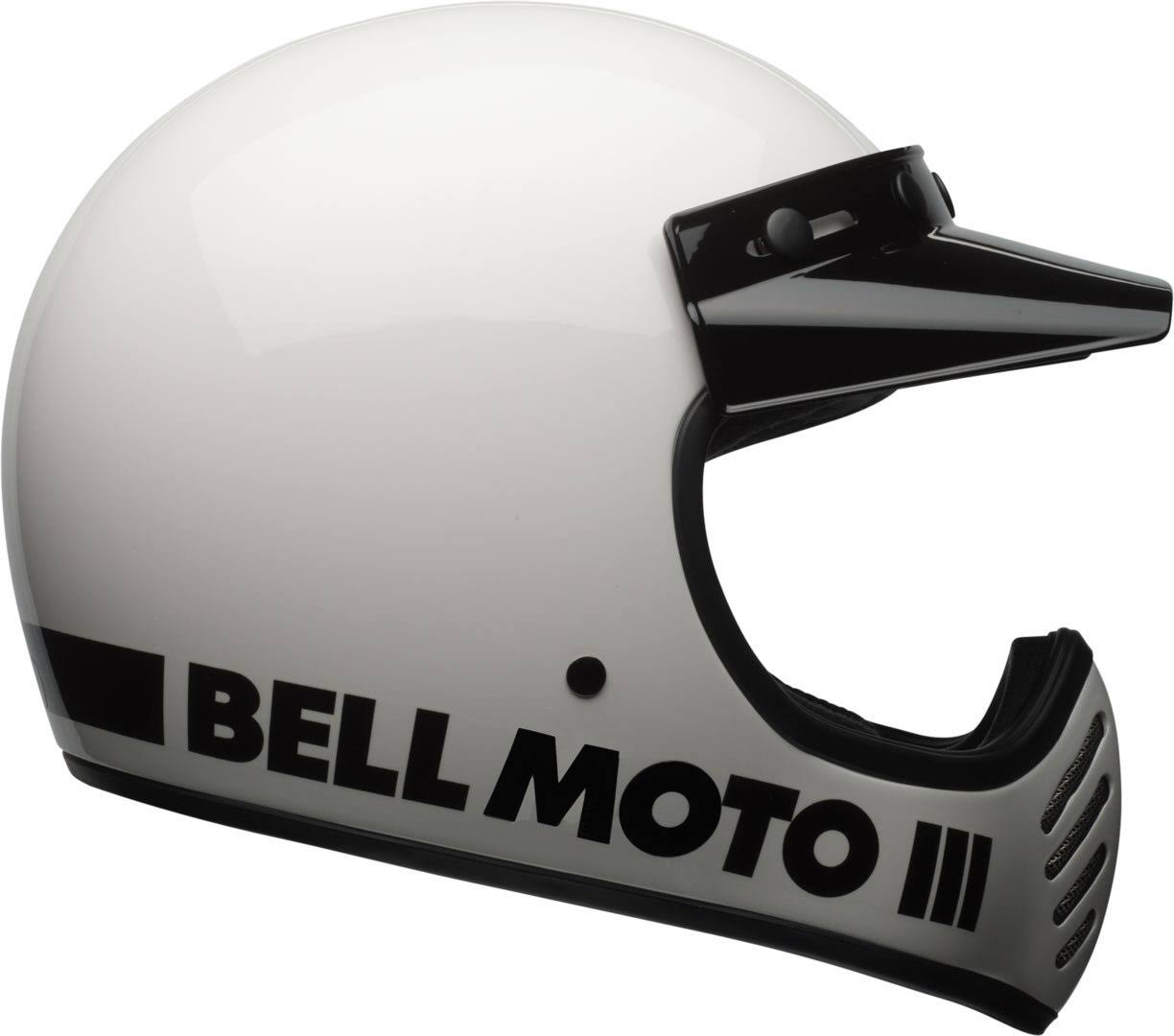 Bell Moto-3 Classic Motocross Helmet, White, Size M