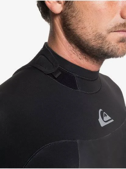 Quiksilver Syncro 4/3 Back Zip Wetsuit - Black/Silver - LS