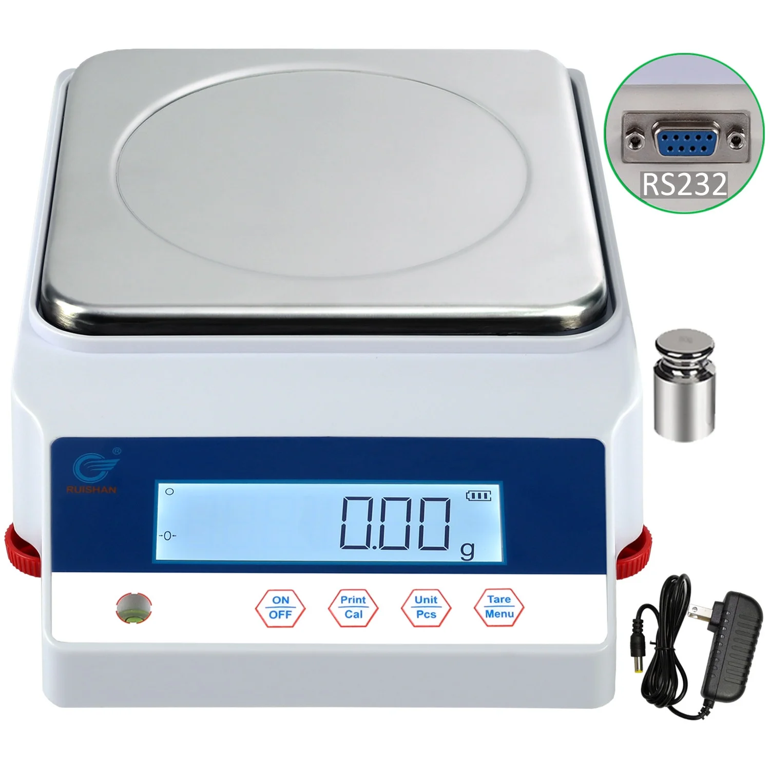 RUISHAN 6kg Digital Precision Analytical Balance Scale .01g High Precision Electronic Balance Jewelry Scale Scientific Scale Laboratory Scale Balance