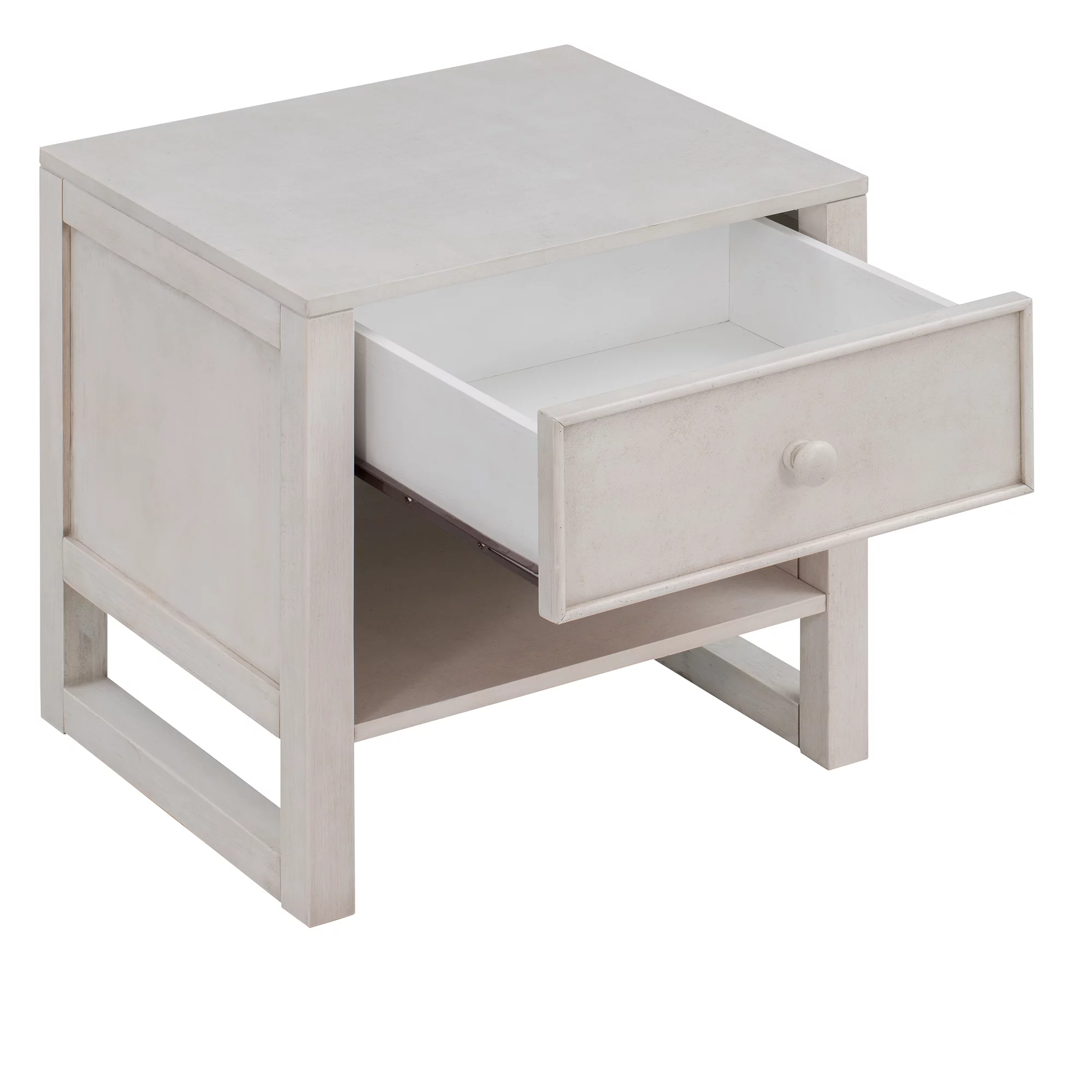 3-Pieces Bedroom Sets Full Size Platform Bed with Nightstand and Dresser,Antique White