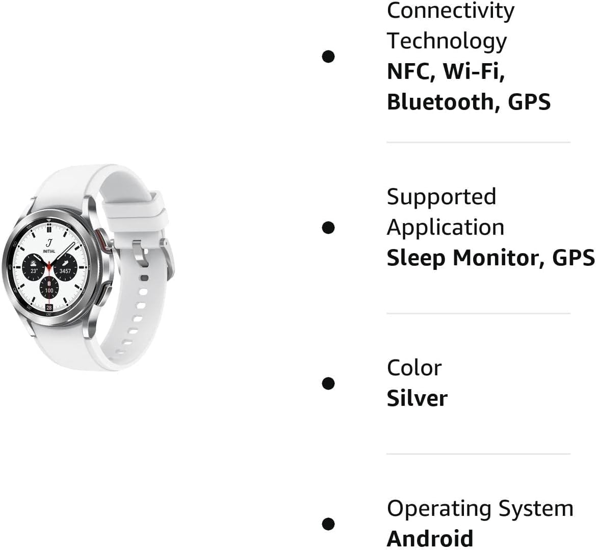 SAMSUNG Galaxy Watch 4 44mm Smartwatch w/Bonus Band (Black), ECG Monitor Tracker for Health, Fitness, Running, Sleep Cycles