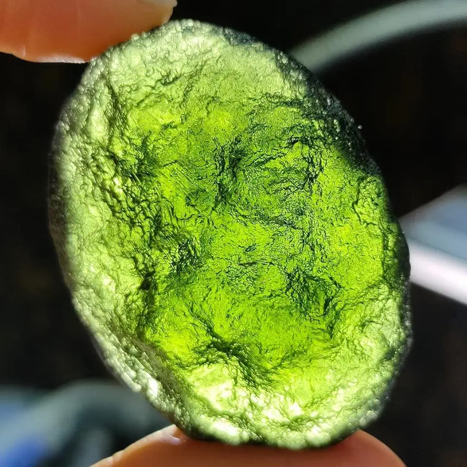 35g Green Moldavite Czech Meteorite Impact Glass Natural Rough Stone Crystal Energy Stone 1pcs SBOTTON-8571 (Size : 30-35g) - Kansas Nuitrition