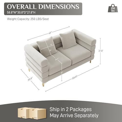 Cloud Couch for Living Room, 79" Modern Overstuffed Deep Seat Boucle Sherpa 3 Seater Sofa with 3 Pillows