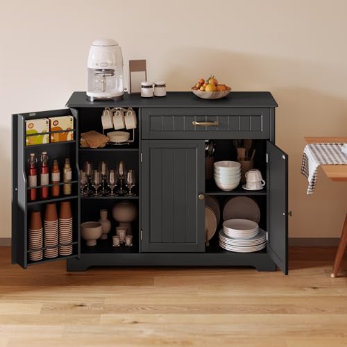 Gizoon Kitchen Sideboard Buffet Cabinet with Storage Small Coffee Bar Cabinet with Drawer