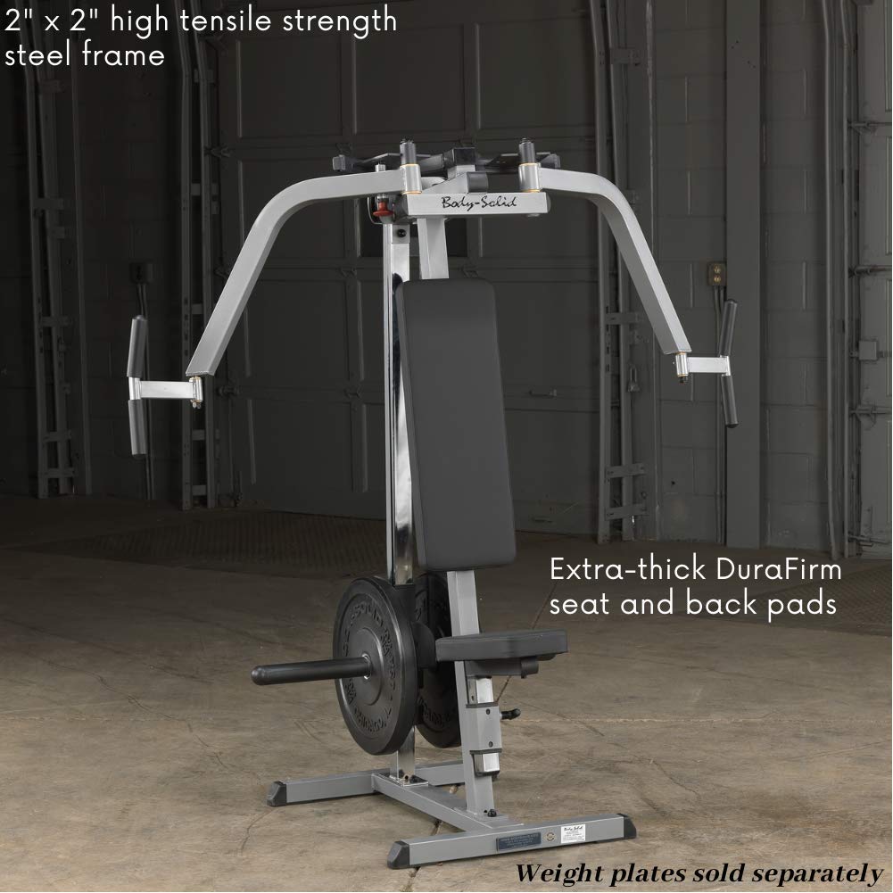 Body-Solid (GPM65B) Dual Function PEC Machine - Plate Loaded, Adjustable Chest, Back & Shoulder Workout Equipment