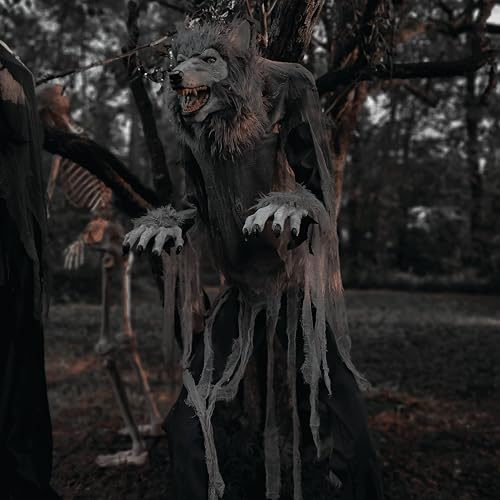 Haunted Hill Farm Motion-Activated 7.5-Ft. Tall Smoldering Ghoul
