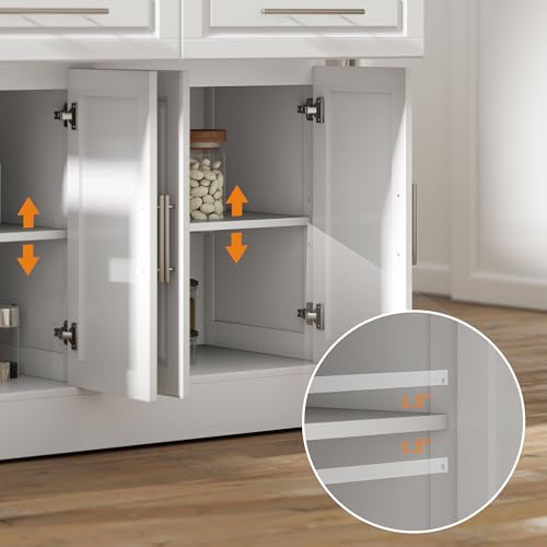 HOMCOM Rolling Kitchen Island Cart with Wheels, Portable Island Table for Kitchen with Stainless Steel Top, Adjustable Shelves, 2 Drawers, Spice