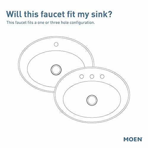 Moen Belfield Oil Rubbed Bronze One-Handle Bathroom Sink Faucet with Drain Assembly and Optional Deckplate, 6402ORB