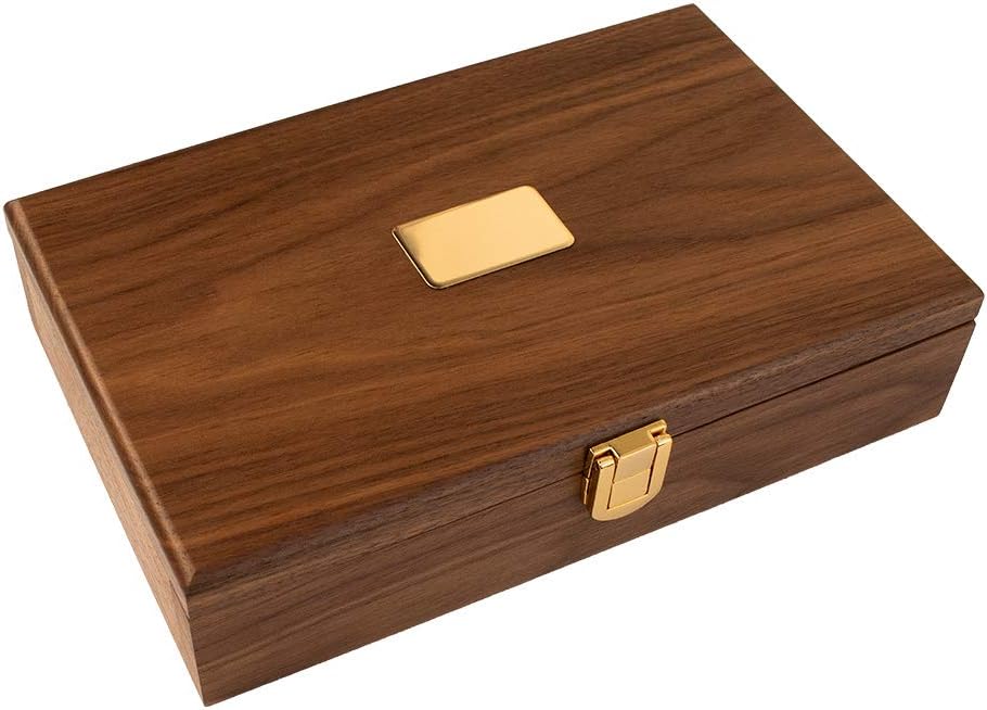 Alex Cramer Cabin Club Classic Domino Set with Black Walnut Case - Premium Quality 28 Indestructible Double-Six Dominoes (Domino Set)