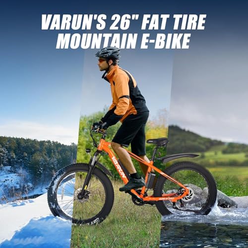 VARUN E Bikes for Men - Peak 750W Ebikes for Adults - Fat Tire Electric Bike Up to 25MPH 60+ Miles with 48V 13AH Removable Battery
