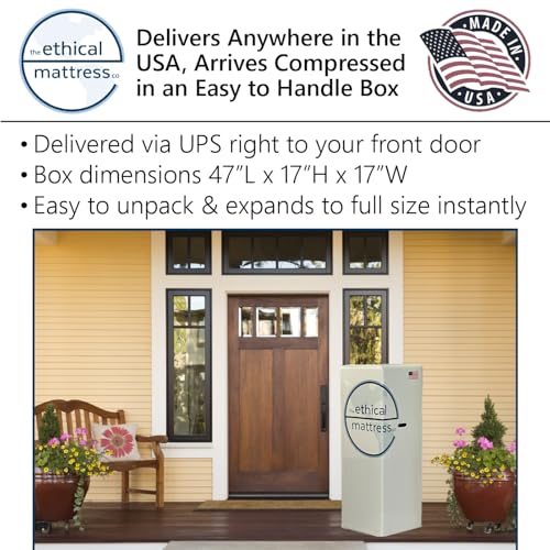 Ethical Mattress CO 10" Toxin-Free Hybrid Mattress, Made in The USA with Organic Cotton, Wool