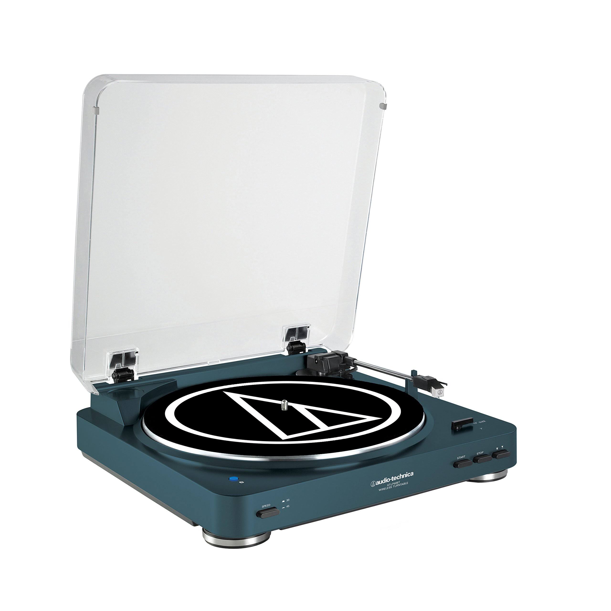 Audio Technica At-lp60nv-bt Fully Automatic Bluetooth Wireless Belt-Drive Stereo Turntable, Navy