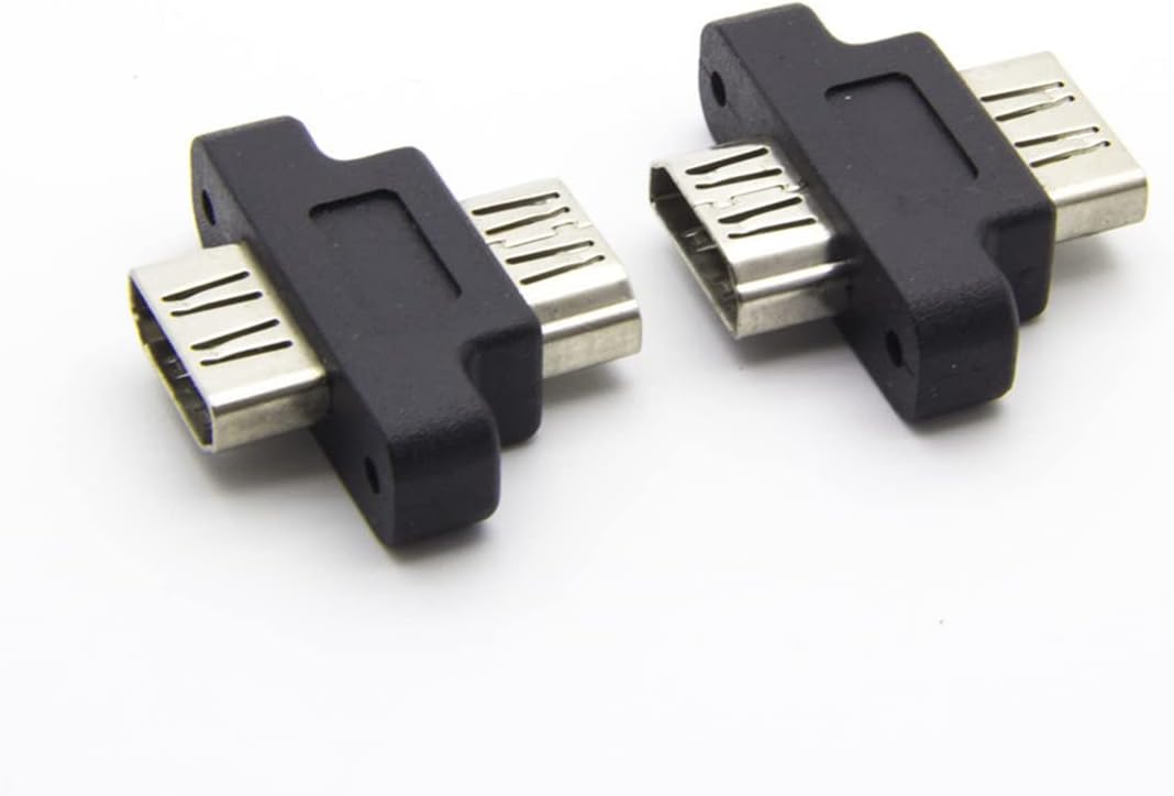 HDMI Coupler HDMI Connector Male to Male Adapter HDMI Joiner Extender with Panel Mount Holes (5 Packs)