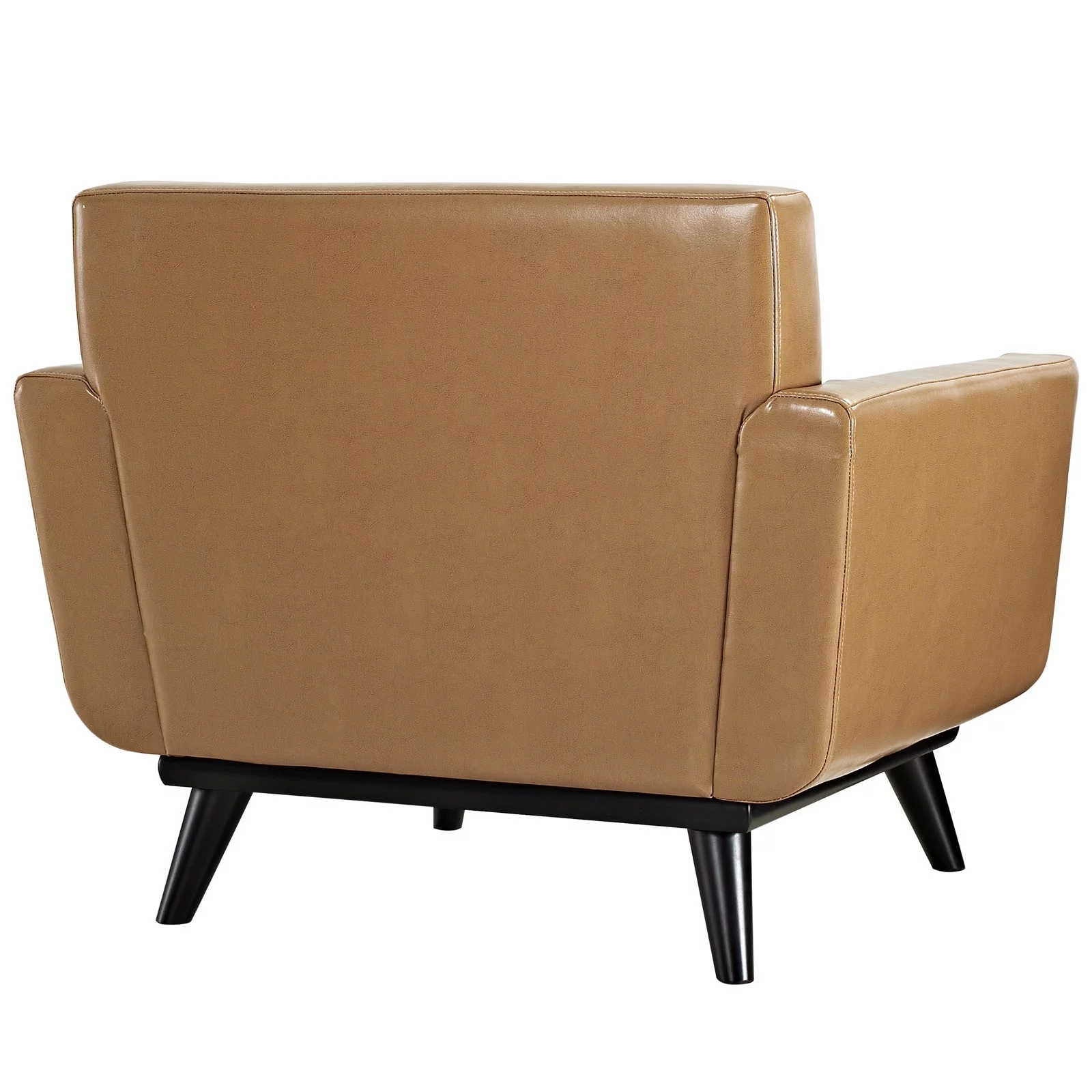 Modway Engage Leather Sofa Set in Tan