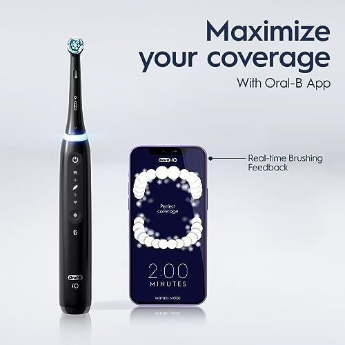 Oral-B iO Series 5 Ultimate White Rechargeable Electric Toothbrush with Visible Pressure Sensor, 2 Minute Timer, 5 Cleaning Settings