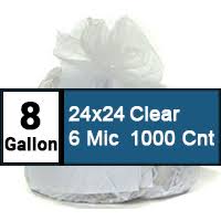 Plasticplace 20-30 Gallon High Density Trash Bags - 500 / Case - Clear - Garbage Bags - 16 Microns Extra Strong Trash Bags