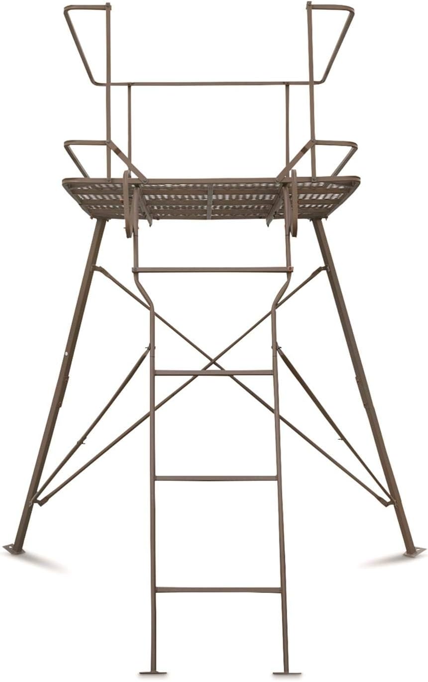 Guide Gear 6 Foot Tripod Hunting Tower Blind, 2-Man Stand Elevated, Hunting Gear Equipment Accessories, 4 by 4 - Radiant Selections