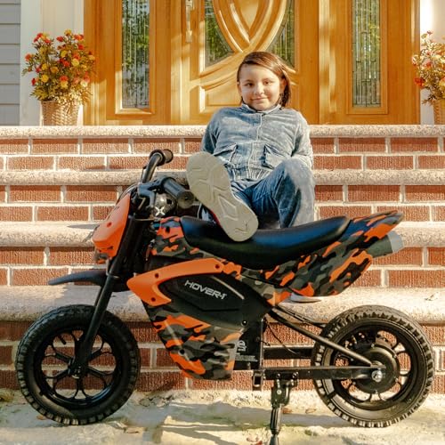 Hover-1 My First Dirt Bike for Kids - 300W Motor, 9MPH Max Speed, 9 Mile Range, 12” Off-Road Tires, 120LB Max Weight