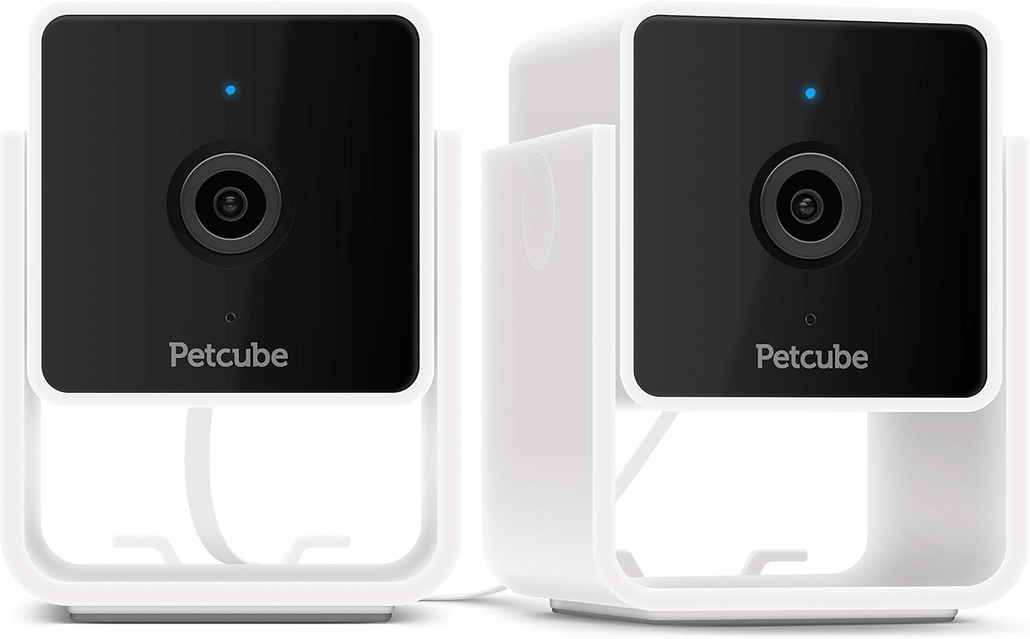 Petcube Pack of 2 Cam Pet Monitoring Camera with Built-in Vet Chat for Cats & Dogs, Security Camera with 1080p HD Video, Night Vision, Two-Way Audio