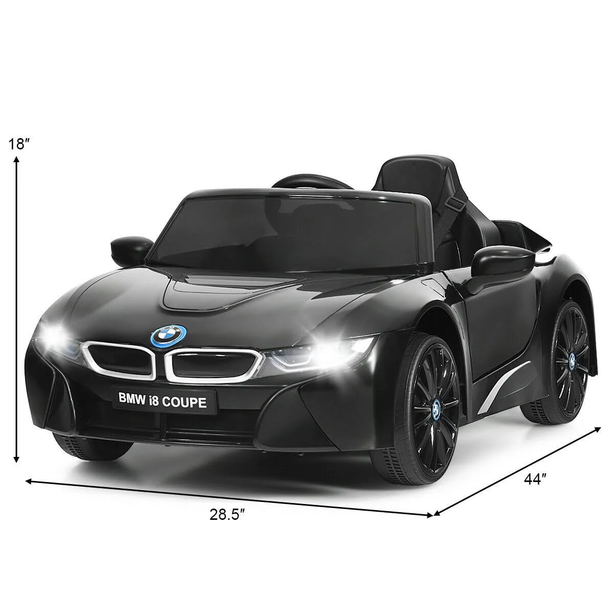 12V Licensed BMW i8 Kids Ride on Car- Black
