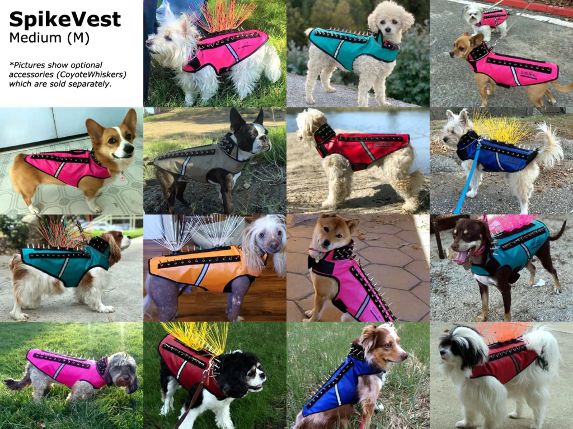 CoyoteVest SpikeVest Dog Harness Vest