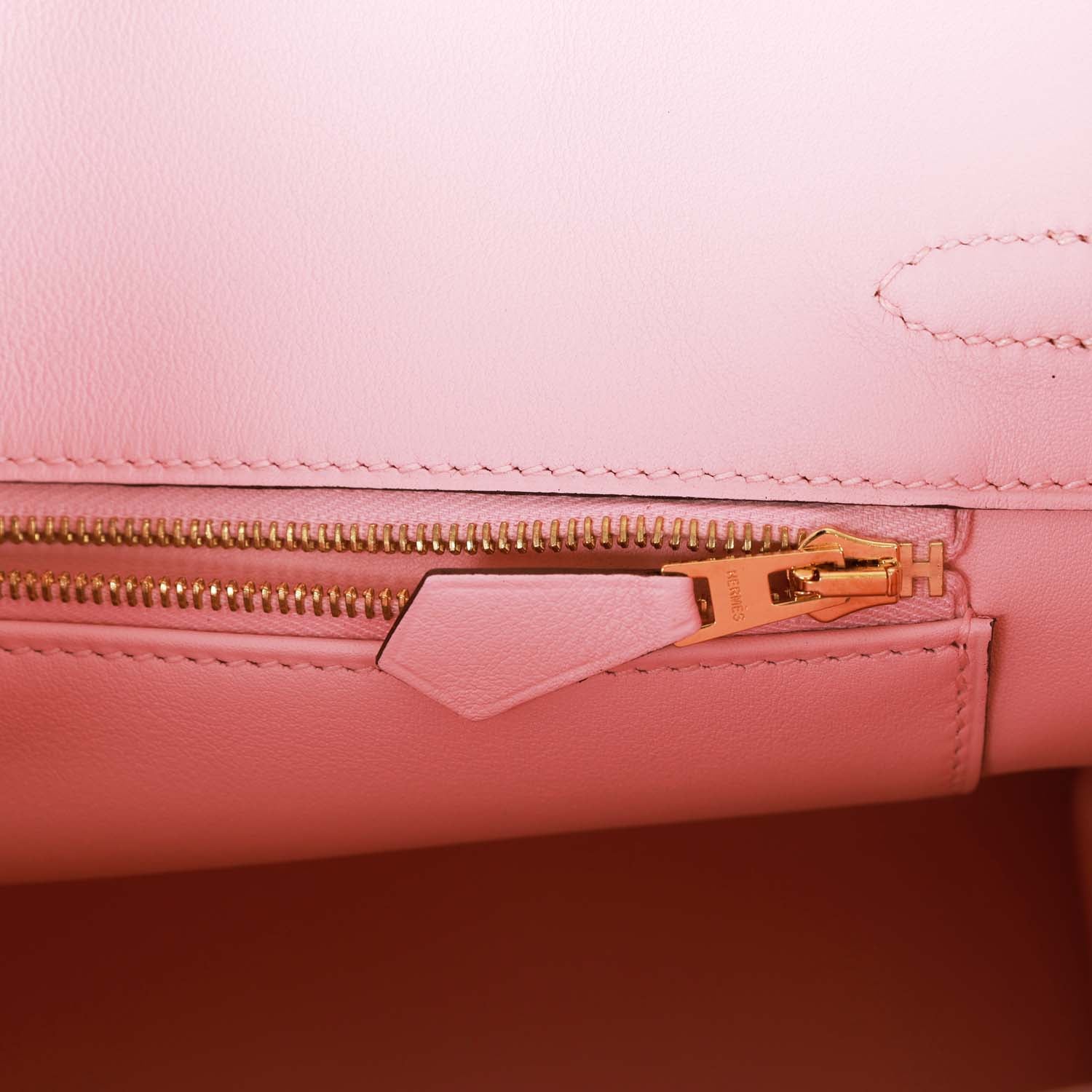 Pre-owned Hermes Birkin 25 Rose Sakura Swift Gold Hardware