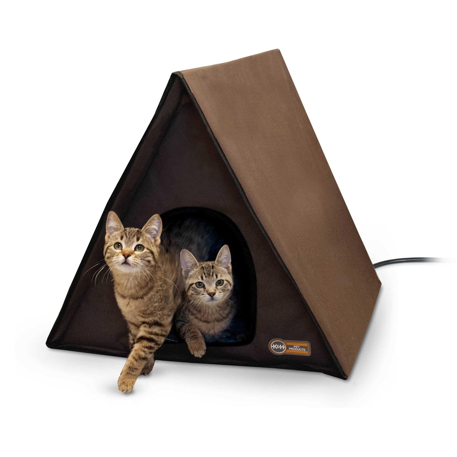 K H Pet Products Outdoor Heated Kitty A-Frame - Pet Supplies online store