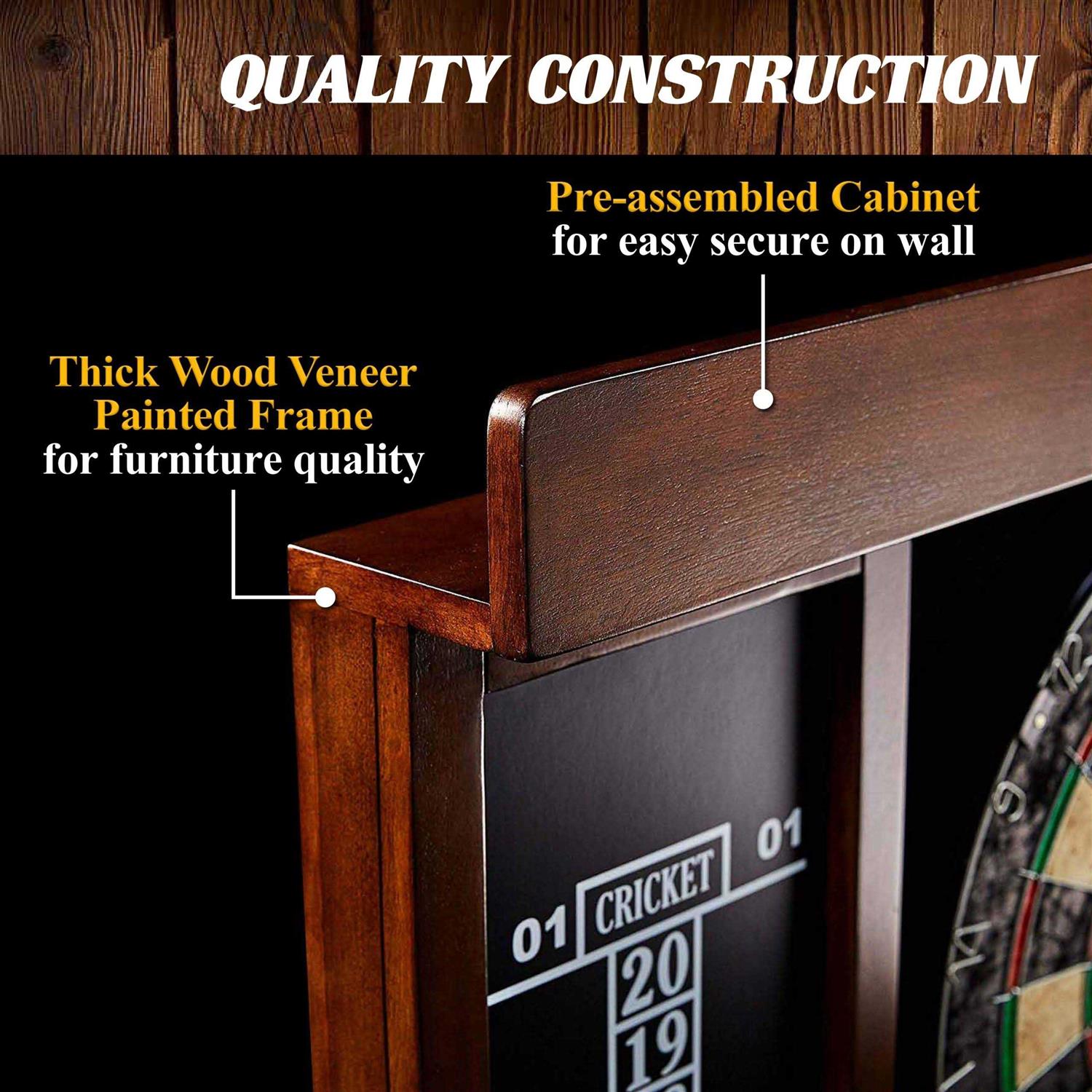 Barrington 40 Dartboard Cabinet with LED Light - Sports Supplies Online Store