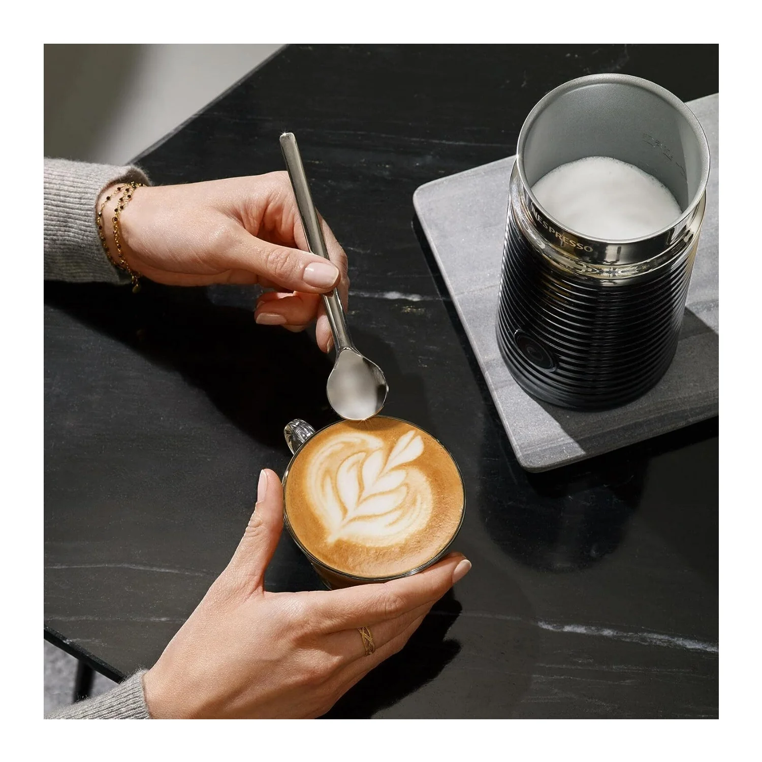 Nespresso Vertuo Next Deluxe Compact Coffee and Espresso Machine (Silver) with Milk Frother Bundl