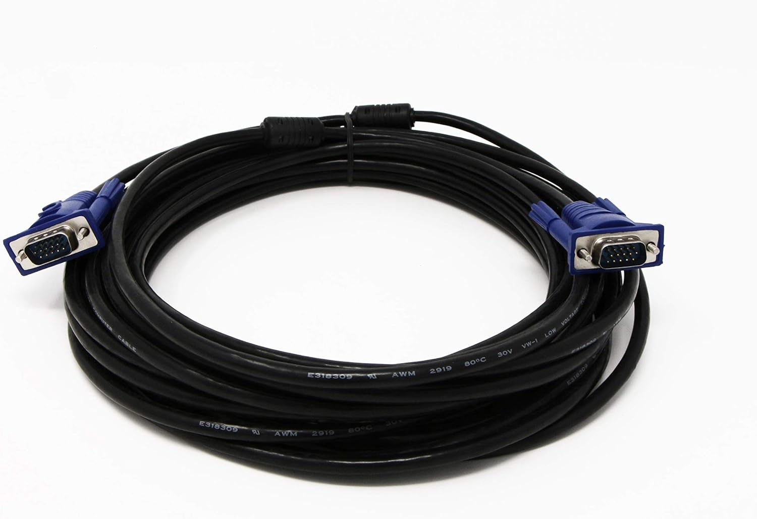 VGA Cable 100ft - Computer/Monitor/Projector/PC/TV Cord 15 PIN Pack of 2