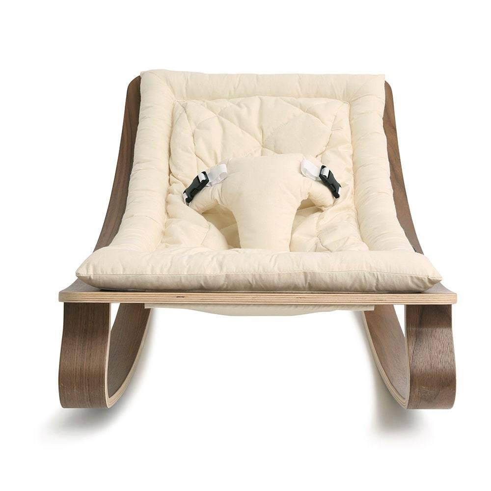 Charlie Crane Levo Baby Rocker in Walnut, Lucas DU Tertre Hibiscus