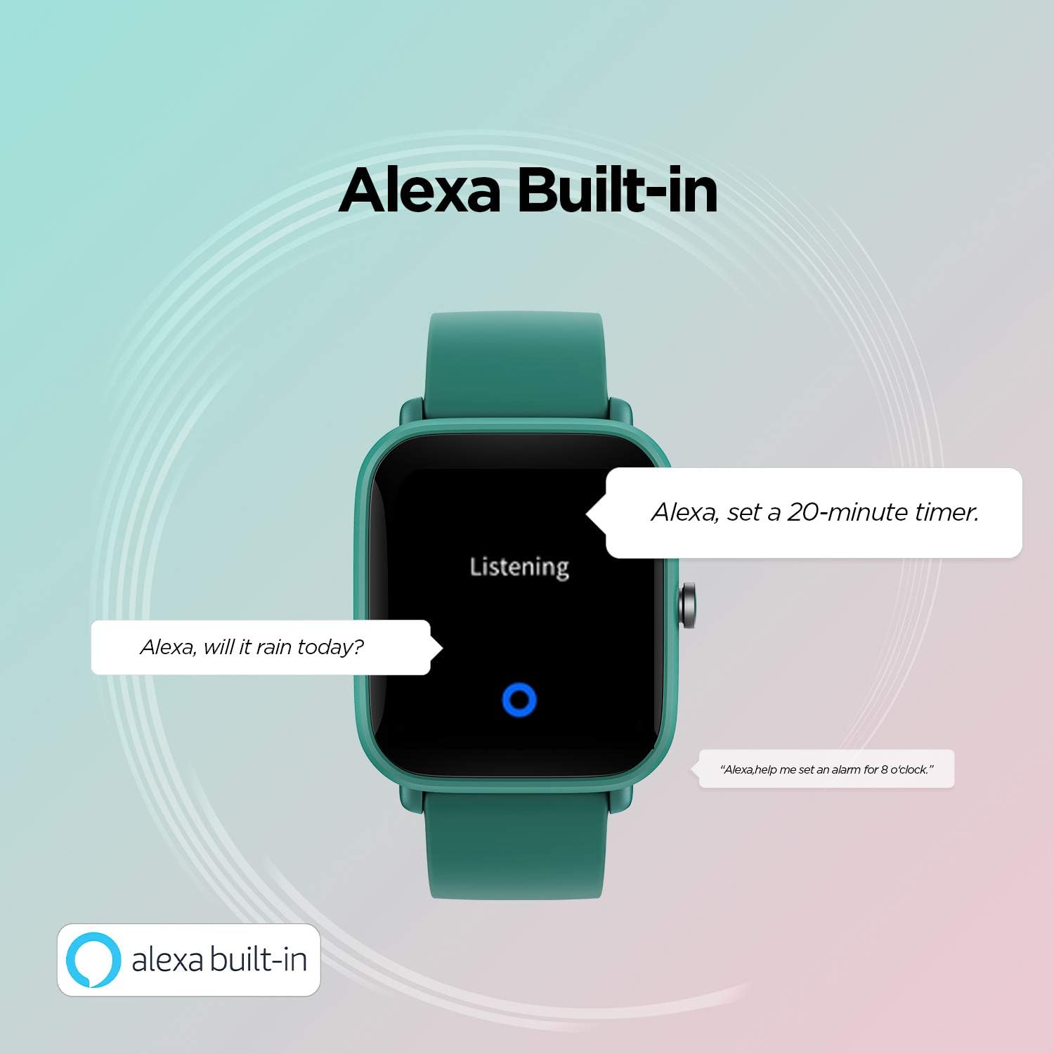 Amazfit Bip U Pro Smart Watch with Alexa Built-In for Men Women, GPS Fitness Tracker with 60+ Sport Modes, Blood Oxygen Heart Rate Sleep Monitor