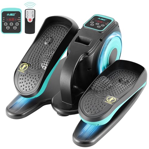 Under Desk Elliptical Machine, Ellipse Leg Exerciser for Seniors Adults, Adjustable Speeds Elliptical Trainer with Remote