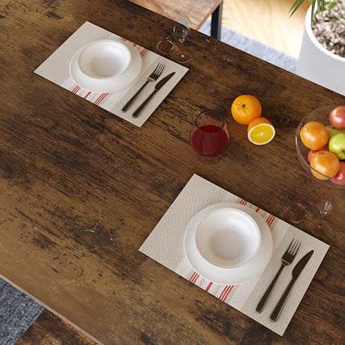 MIERES Dining Table Set for 4-5pcs Kitchen Counter w/Bar Stools, Compact Design & Sturdy Structure & Easy Assembly, Height 34.7''