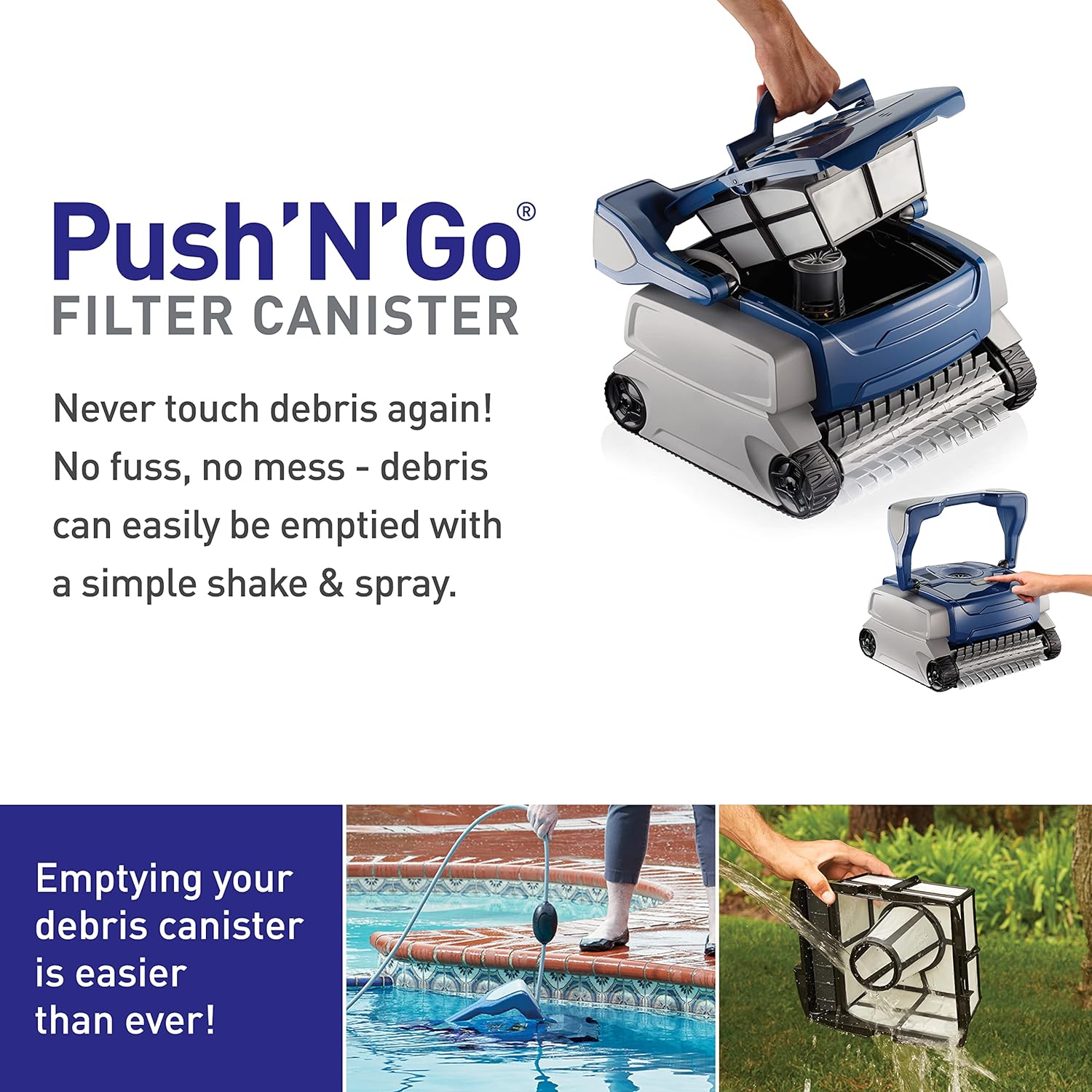 Polaris 8050 Sport Robotic Pool Cleaner, Automatic Vacuum for InGround Pools up to 40ft