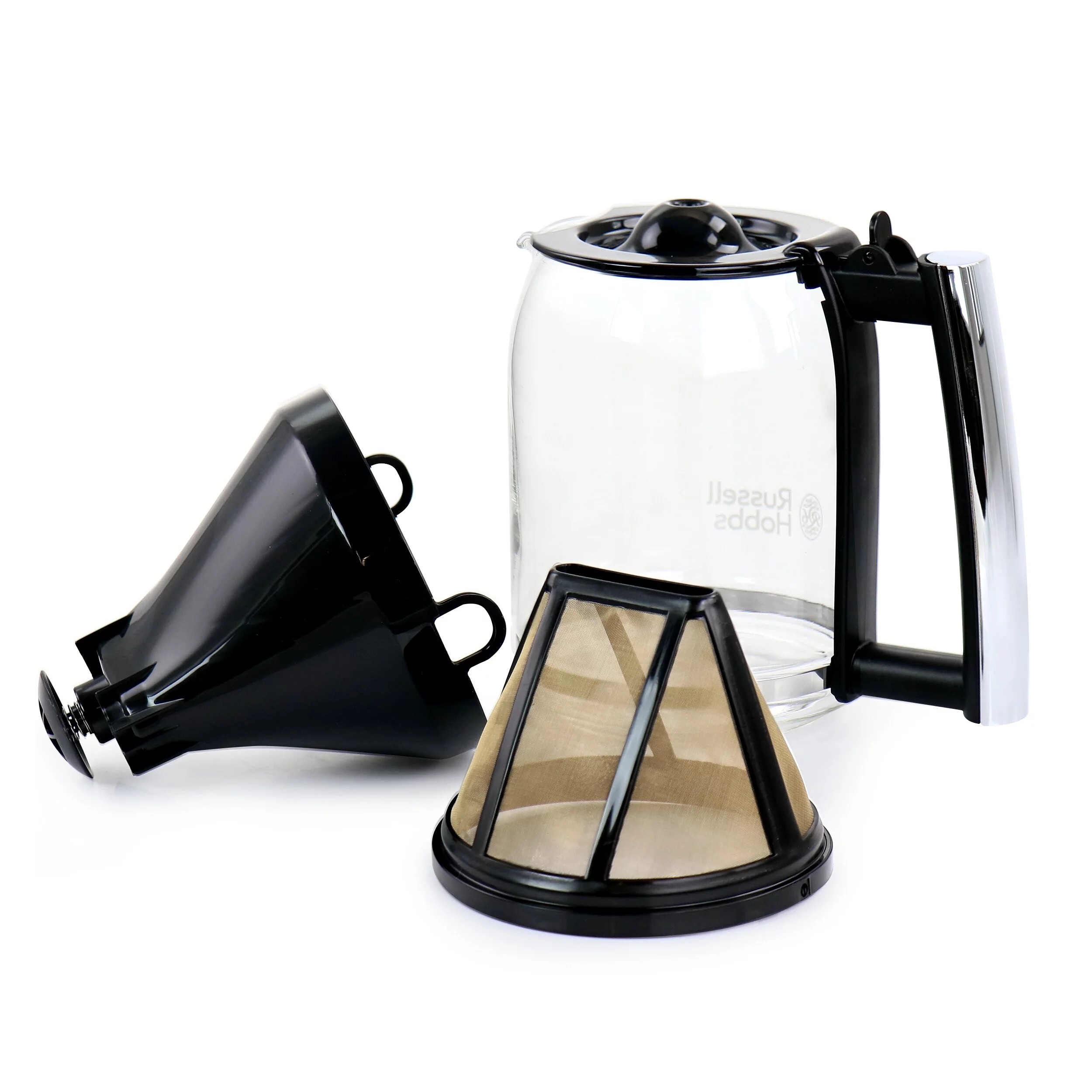 Russell Hobbs Modern Sleek Chrome Glass Coffeemaker - 8 Cup Brewing Capacity