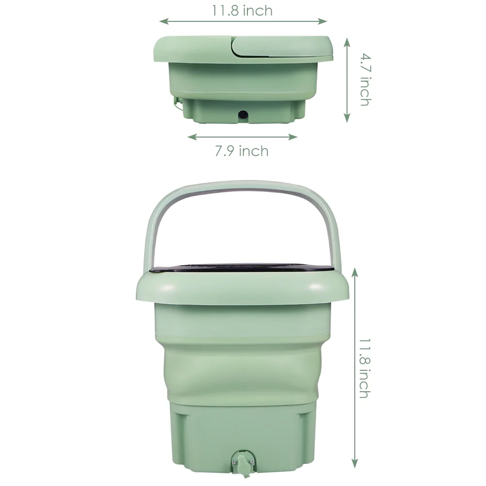 JahyShow Mini Dehydratable Washer - Baby-Green Portable Washing Machine - Ideal for Underwear