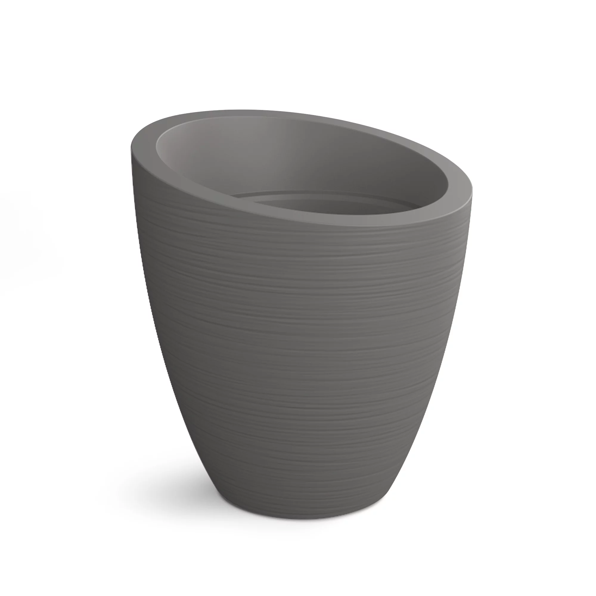Modesto 30" Round Planter- Graphite Grey