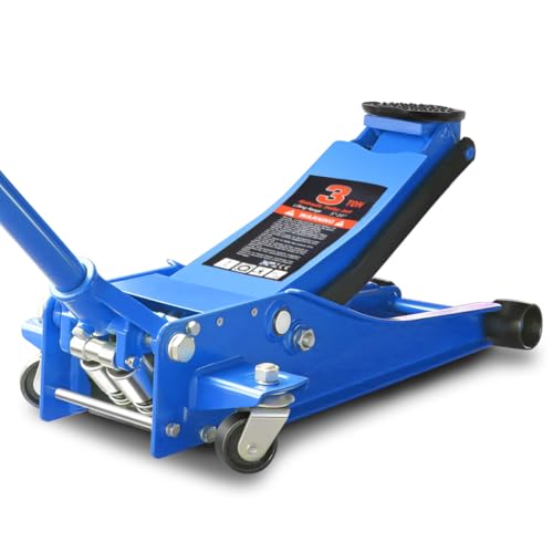 Auto Dynasty 4 Ton Low Profile Floor Jack, Heavy Duty Steel Hydraulic Car Jack with Dual Pistons Quick Lift Pump, Hydraulic Racing Floor Jack