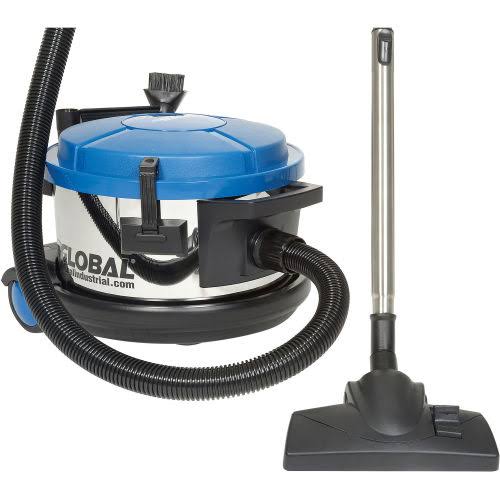 Global Industrial HEPA Canister Vacuum - Stainless Steel - 4 Gallon