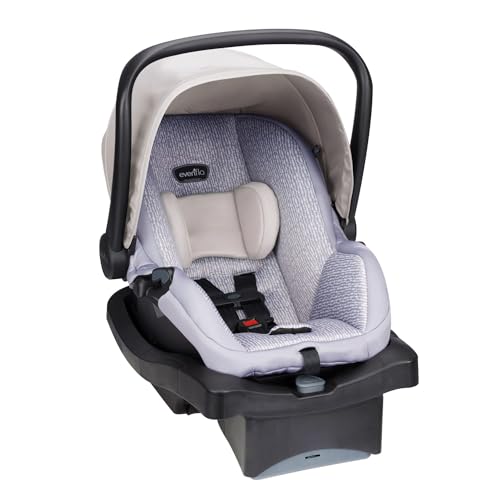 Evenflo LiteMax 35 Infant Car Seat (River Stone), Lightweight, Extended Use, Belt Lock-Off, Ergonomic Handle
