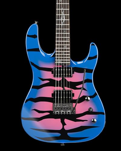 WestCreek Aetheris Solid Body Electric Guitar, Mahogany Body, Maple Neck, Rosewood Fretboard, Rounded End Frets, Bone Nut, 24 Frets (Blue)