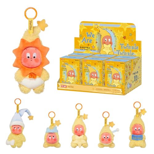 POP MART We are Twinkle Twinkle Series-Plush Pendant Blind Box, 6PCs Twinkle Twinkle Blind Box Figures