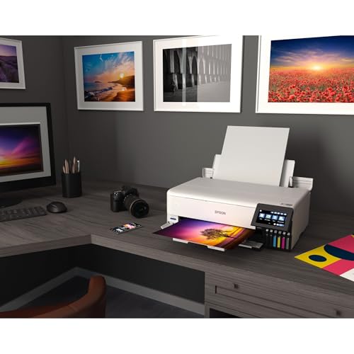 Epson EcoTank Photo ET-8550 Wireless Wide-Format All-in-One Supertank Printer with Scanner, Copier, Ethernet and 4.3-inch Color Touchscreen, Large