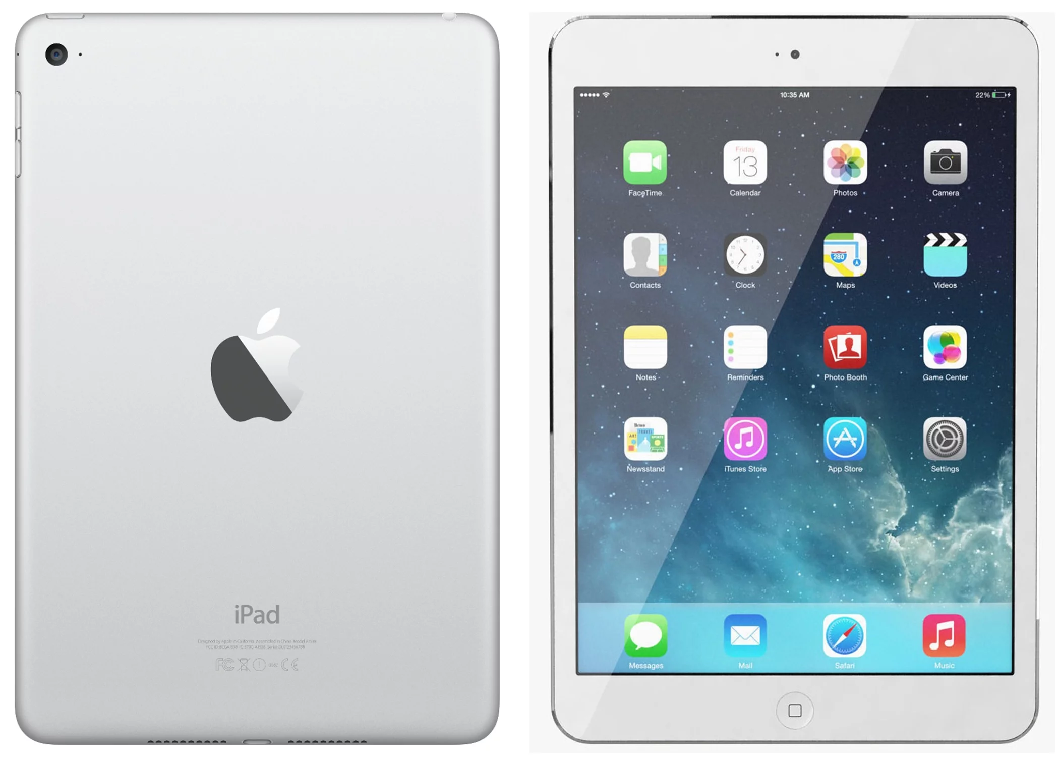 Restored Apple iPad Mini 16GB White Wi-Fi Only Bundle: USA Essentials Bluetooth/Wireless Airbuds, Case